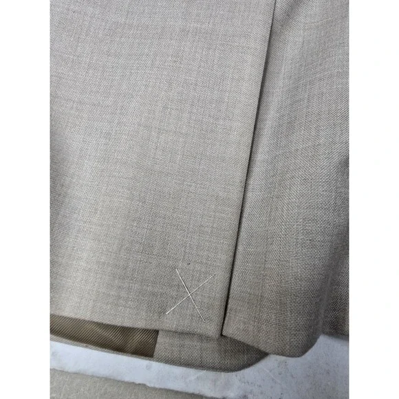 Bill Blass Sport Coat Mark Suit Blazer 46R Mens Beige Polyester Wool Gottschalks